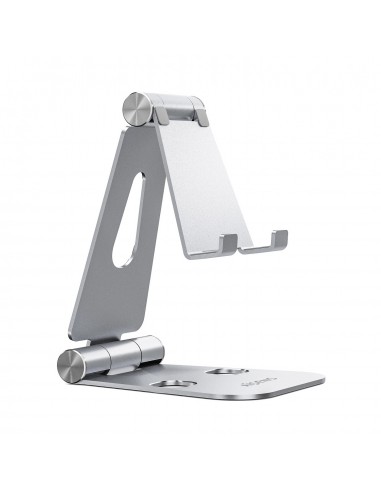 Aisens Soporte de Sobremesa Tamaño XL Ajustable (2 Pivotes) para Movil-Tablet - Color Plata