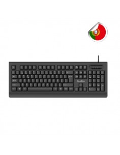 Coolbox TEC04DNIPT Teclado USB - Portugues - Lector Samartcard integrado - DNIe 4.0 y anteriores - Color Negro