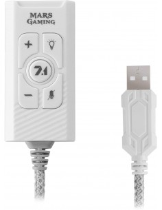 Mars Gaming MSC2W Tarjeta de Sonido Externa 7.1 USB - Jack 3.5mm Audio
