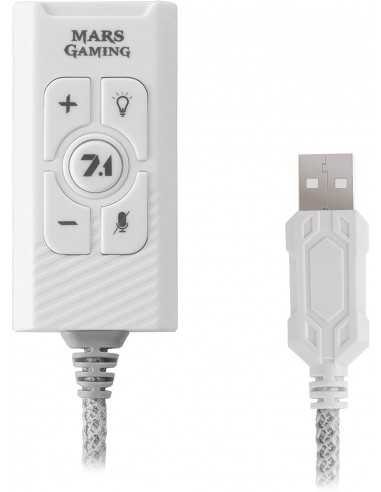 Mars Gaming MSC2W Tarjeta de Sonido Externa 7.1 USB - Jack 3.5mm Audio