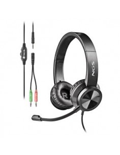 NGS MSX 11 Pro Auriculares con Microfono Flexible - Diadema Ajustable - Almohadillas Acolchadas - Control en Cable - Cable de