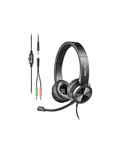 NGS MSX 11 Pro Auriculares con Microfono Flexible - Diadema Ajustable - Almohadillas Acolchadas - Control en Cable - Cable de