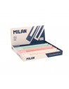 Milan 430 Since 1918 Expositor con 20 Reglas de 15cm - Doble Numeracion - Vaciado Interior - Colores Surtidos