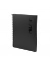 Milan Shadow Cuaderno Espiral Formato A4 Pautado 1 Linea - 80 Hojas de 95 gr m2 Microperforadas y con 4 Taladros - Tapa Dura