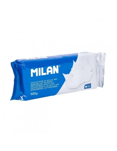 Milan Pasta para Modelar 500gr - Facil de Trabajar - Seca al Aire - Color Blanco
