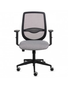 Fellowes Fluenza Silla de Oficina - Respaldo de Malla Transpirable - Reposabrazos Acolchados 2D - Ajuste por Elevacion a Gas