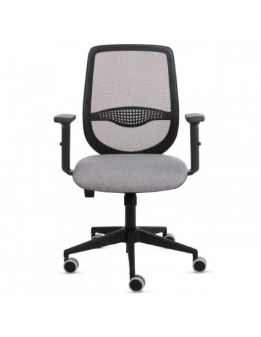 Fellowes Fluenza Silla de Oficina - Respaldo de Malla Transpirable - Reposabrazos Acolchados 2D - Ajuste por Elevacion a Gas