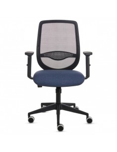 Fellowes Fluenza Silla de Oficina - Respaldo de Malla Transpirable - Reposabrazos Acolchados 2D - Ajuste por Elevacion a Gas