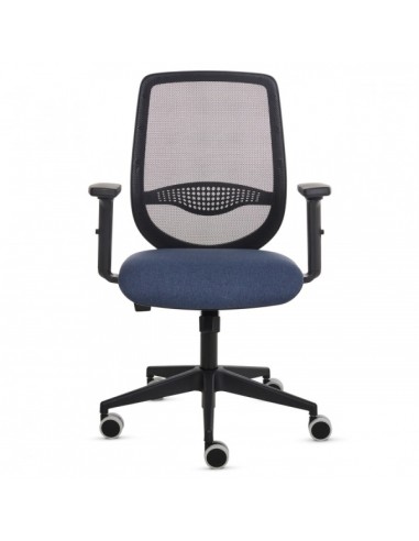 Fellowes Fluenza Silla de Oficina - Respaldo de Malla Transpirable - Reposabrazos Acolchados 2D - Ajuste por Elevacion a Gas