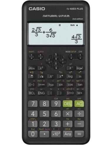 Casio FX-82ES PLUS-2 Calculadora Cientifica Pantalla LCD 12 Digitos - 252 Funciones - FactorizaciÃ³n de Numeros Primos