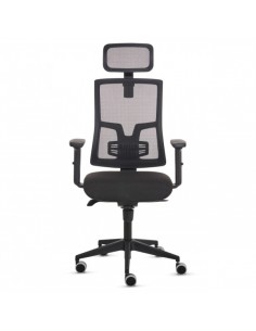 Fellowes Eleganza Plus Silla de Oficina - Respaldo de Malla Transpirable Ajustable en Altura - Soporte Lumbar Ajustable y
