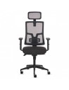 Fellowes Eleganza Plus Silla de Oficina - Respaldo de Malla Transpirable Ajustable en Altura - Soporte Lumbar Ajustable y