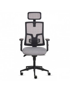 Fellowes Eleganza Plus Silla de Oficina - Respaldo de Malla Transpirable Ajustable en Altura - Soporte Lumbar Ajustable y
