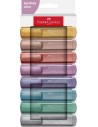 Faber-Castell Textliner 46 Pack de 8 Marcadores Metalizados - Punta Biselada - Trazo entre 1mm y 5mm - Tinta con Base de Agua
