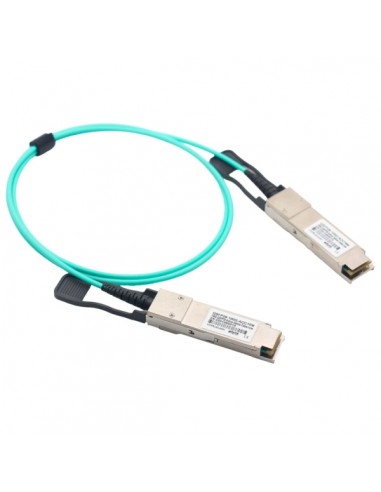 Ruijie 100G-AOC-10M Cable de Fibra Optica AOC - QSFP28 - 10 Metros - 100 Gbps por Canal - Color Turquesa