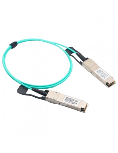 Ruijie 100G-AOC-5M Cable de Fibra Optica AOC - QSFP28 - 5 Metros - 100 Gbps por Canal - Color Turquesa