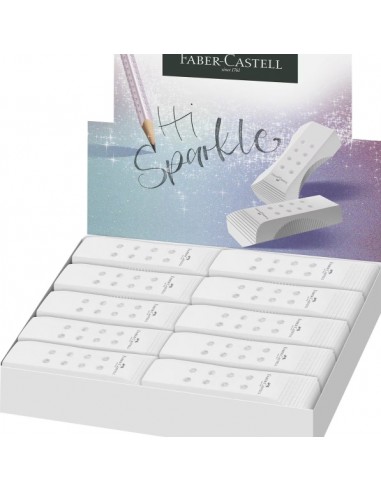 Faber-Castell Sparkle RollOn Goma de Borrar - Libre de PVC - Bajo Residuo - Color Blanco