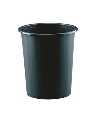 Faibo Papelera con Capacidad de 14L - Fabricada en Polipropileno - Paredes Cerradas - Apilable - Color Negro
