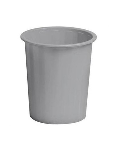 Faibo Papelera con Capacidad de 14L - Fabricada en Polipropileno - Paredes Cerradas - Apilable - Color Gris