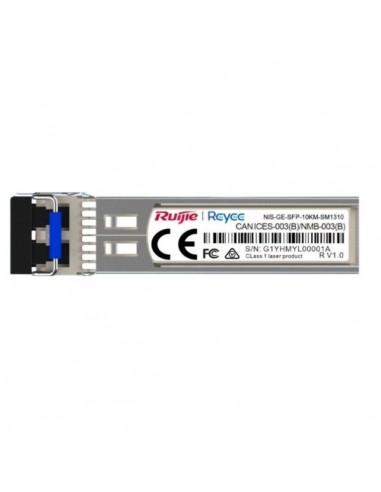 Ruijie NIS-GE-SFP-10KM-SM1310 Modulo Transceptor SFP - 1000Base-LX - Fibra Optica hasta 10km - Longitud de Onda de 1310nm -