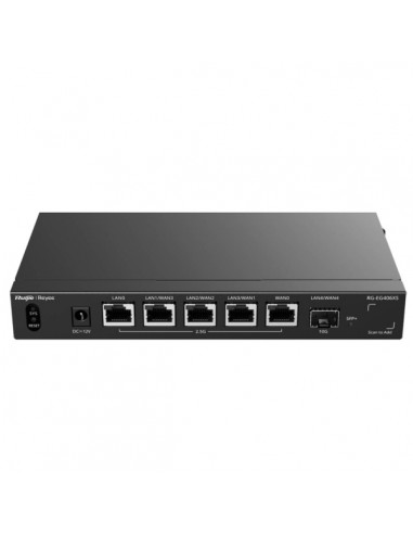Ruijie RG-EG406XS Router Gestionado - 6 Puertos - 5x Ethernet 2.5Gbps - SFP-- Gestion en la Nube - Color Negro