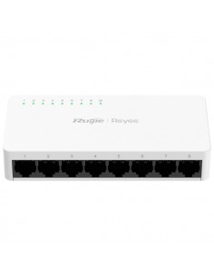 Ruijie RG-ES08F Switch de Sobremesa - 8 Puertos - Velocidad hasta 100Mbps - Carcasa de Plastico - Color Blanco