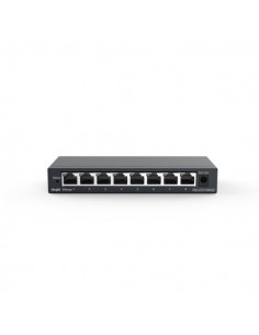 Ruijie RG-ES108GD Switch No Gestionado - 8 Puertos - Velocidad hasta 1Gbps - Carcasa de Acero - Color Negro