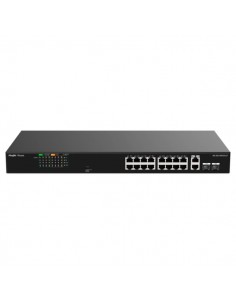 Ruijie RG-ES118FGS-LP Switch - 16 Puertos Ethernet hasta 100Mbps - 2 Puertos Gigabit Rj45 SFP Combo - PoE PoE-hasta 120W -