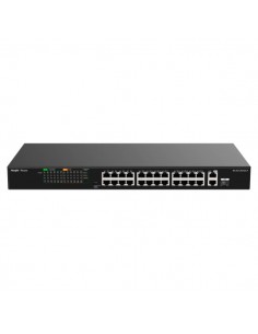 Ruijie RG-ES126FGS-P Switch - 24 Puertos Ethernet hasta 100Mbps - 1X Uplink hasta 1Gbps - 1X Rj45 SFP Combo hasta 1Gbps -
