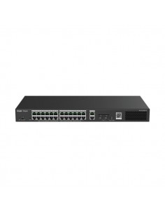 Ruijie RG-ES228GS-P Switch de Sobremesa - 26 Puertos Ethernet hasta 1Gbps - 2x SFP 1Gbps - PoE PoE-hasta 370W - Carcasa de