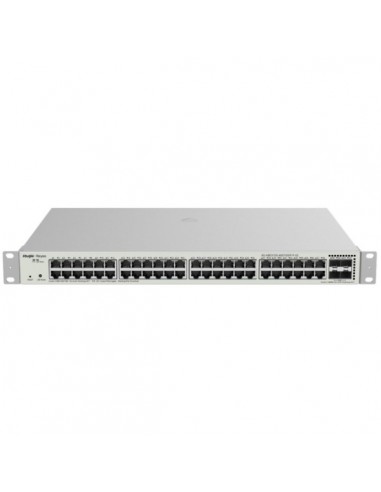 Ruijie RG-NBS3100-48GT4SFP-P-V2 Switch Gestionado en Capa 2 - Montaje en Rack 1U - 48 Puertos - PoE 370W - Color Acero