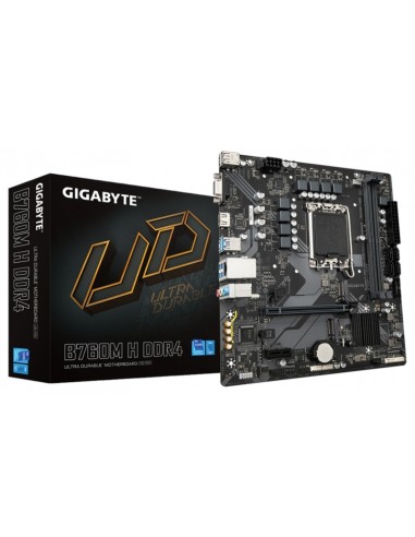 Gigabyte B760M H DDR4 Placa Base Intel1700 2x DDR4 - M.2-SATA-PCIe3.0 - HDMI-VGA-DP-RJ-45-USB 3.2 - MicroATX