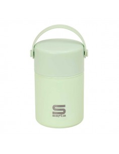 Safta Termo para Alimentos - Acero Inoxidable - Cuchara Plegable - Base de Silicona - Asa Superior - 12h Caliente - 24h Frio