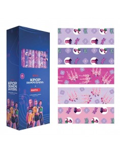 Safta K-Pop Demon Hunters Expositor con 50 Rollos de Papel Regalo - Medidas del Rollo 70x200cm - 5 Patrones Diferentes -