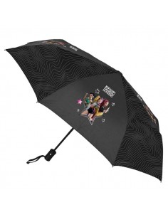 Safta K-Pop Demon Hunters Energy Paraguas Automatico - Plegable - Cupula con 8 Paneles - Diametro de 58cm - Asa Engomada -