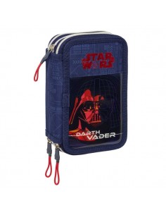 Safta Star Wars Plumier de 3 Pisos - 37 Piezas - Goma - Lapiz - 2 Boligrafos - Sacapuntas - 2 Reglas - 16 Colores - 14