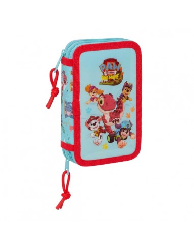 Safta Paw Patrol Dino Rescue Plumier de 2 Pisos - 29 Piezas - Goma - Lapiz - 2 Boligrafos - Sacapuntas - 10 Colores - 14