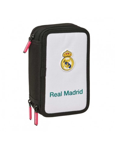 Safta Real Madrid Equipacion 26 27 Plumier de 3 Pisos - 37 Piezas - Goma - Lapiz - 2 Boligrafos - Sacapuntas - 2 Reglas - 16