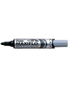 Pentel Maxiflo Rotulador para Pizarra Blanca - Regulacion del Flujo de Tinta - Punta Redonda - Ancho de Linea 2 5mm - 50-de