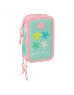 Safta Estrellas Plumier de 3 Pisos - 37 Piezas - Goma - Lapiz - 2 Boligrafos - Sacapuntas - 2 Reglas - 16 Colores - 14