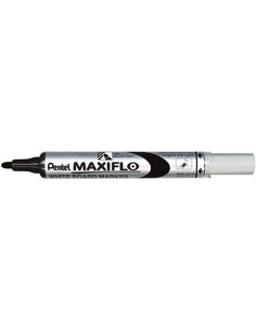 Pentel Maxiflo Rotulador para Pizarra Blanca - Regulacion del Flujo de Tinta - Punta de Bala - Ancho de Linea 2mm - 50-de