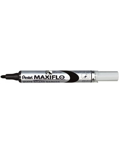 Pentel Maxiflo Rotulador para Pizarra Blanca - Regulacion del Flujo de Tinta - Punta de Bala - Ancho de Linea 2mm - 50-de