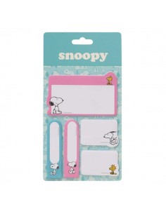 Safta Snoopy Pack de Notas Adhesivas - Formatos Surtidos - Cabecera para Colgar - 10x20cm - Colores Surtidos