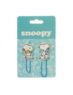 Safta Snoopy Pack de 2 Clips - Presentado en Blister - Color Azul Claro