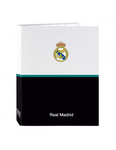 Safta Real Madrid Equipacion 26 27 Carpeta de 4 Anillas de 25mm - Formato Folio - Tapas Duras Forradas - 26.5x33x4cm - Color