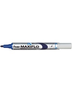 Pentel Maxiflo Rotulador para Pizarra Blanca - Regulacion del Flujo de Tinta - Punta de Bala - Ancho de Linea 2mm - 50-de