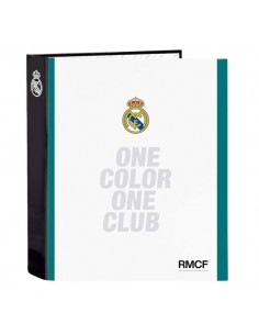 Safta Real Madrid Equipacion 26 27 Carpeta de 4 Anillas de 40mm - Formato Folio - Tapas Duras Forradas - Lomo Ancho -