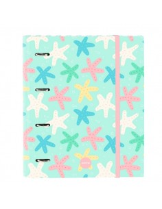 Safta Estrellas Carpeta de 4 Anillas de 35mm - Recambio de 100 Hojas A4 - Cuadricula de 5x5mm - 80g m2 - Separadores Internos