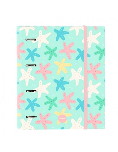 Safta Estrellas Carpeta de 4 Anillas de 35mm - Recambio de 100 Hojas A4 - Cuadricula de 5x5mm - 80g m2 - Separadores Internos