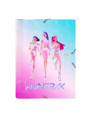Safta K-Pop Demon Hunters Carpeta Clasificadora - Formato Folio - Cierre con Gomas Elasticas - Tapas Duras Forradas -